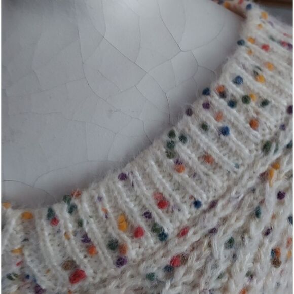 POL 🌈✨ Chunky Confetti Knit V-Neck Sweater - Picture 4 of 8